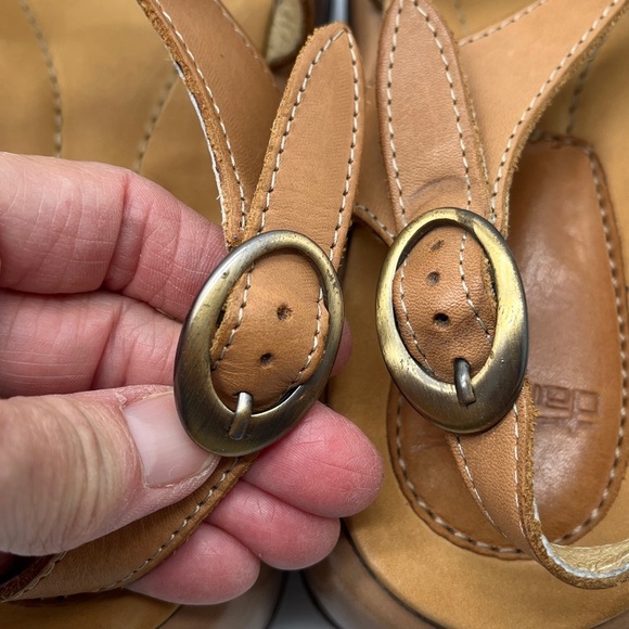 Dansko Lolita Leather Strappy Sandals Women’s US 9.5-10 /40 Tan Chunky Comfort - Picture 12 of 15